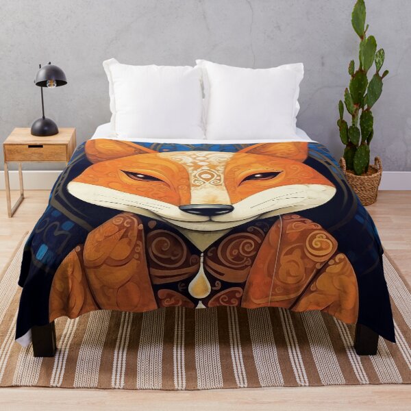 Item preview, Stylish elegant Fine Fox - blue mosaic stained glass window designed and sold by Liljinkzy.