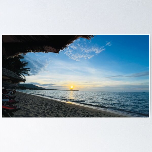 Colourful blue Sunset in Koh Samui Thailand Poster