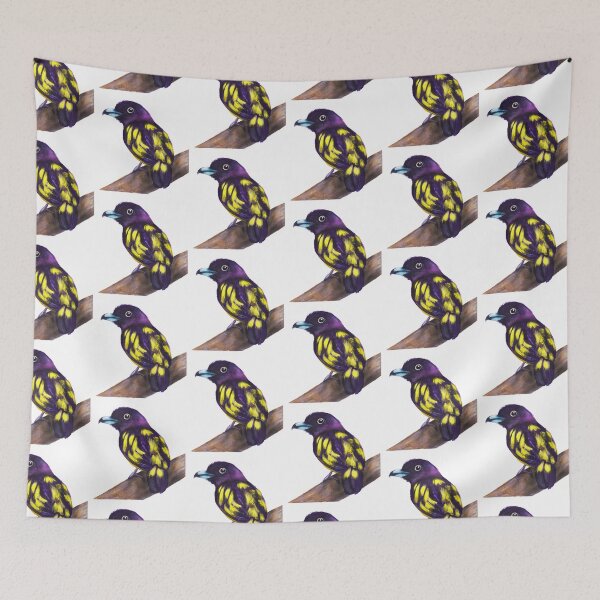 Item preview, Broadbill bird watercolour painting designed and sold by Funsize-Art.