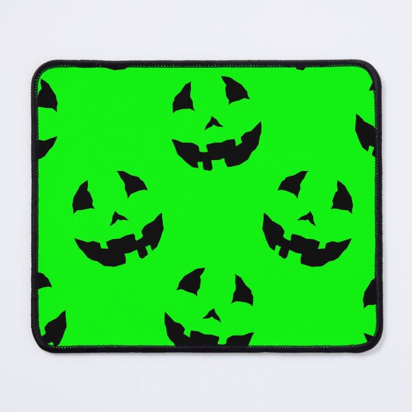 Item preview, creepy halloween pumpkin faces green designed and sold by Gossip Rag.