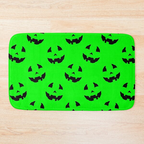 Item preview, creepy halloween pumpkin faces green designed and sold by Gossip Rag.