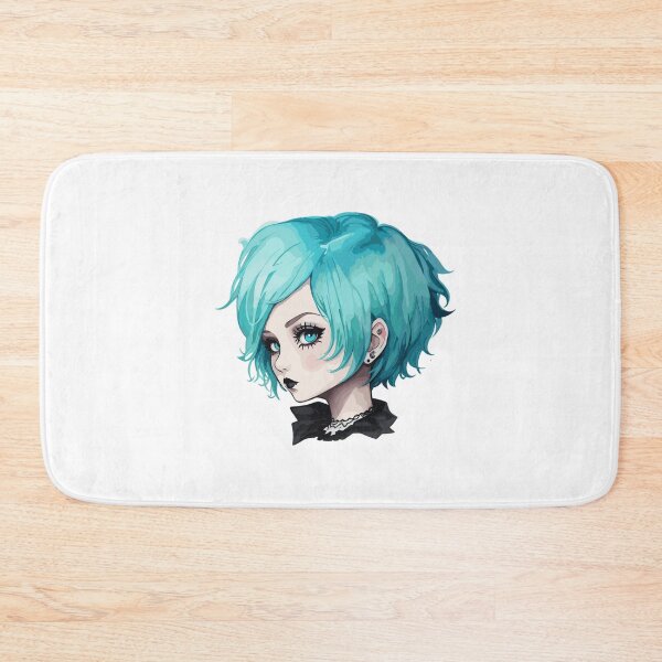 Item preview, Turquoise short hair gothic girl  designed and sold by melyD74.