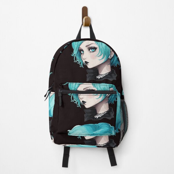 Item preview, Turquoise short hair gothic girl designed and sold by melyD74.