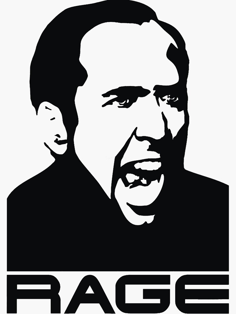 Thumbnail 3 of 3, Sticker, Rage Cage designed and sold by BoredMaudx.