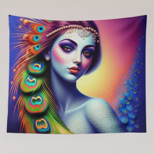 Item preview, Peacocking- 3d textured art  designed and sold by Roxburylane.