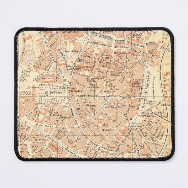 Item preview, Vintage Map of Montpelier France (1907) designed and sold by BravuraMedia.