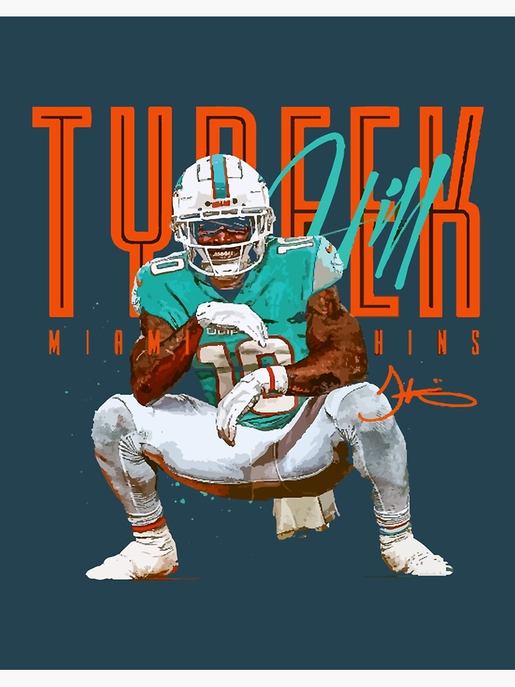 Tyreek Hill Poster Miami Dolphins Canvas Wrap Wall Art 