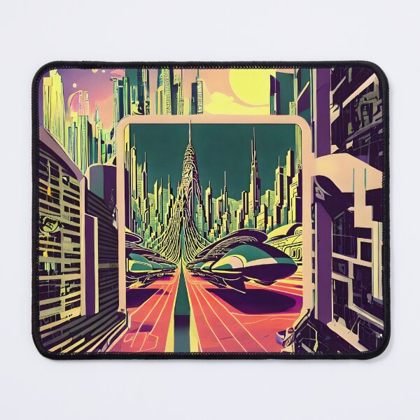 Item preview, Retro-futuristic sci-fi city designed and sold by ArthurVandelay.