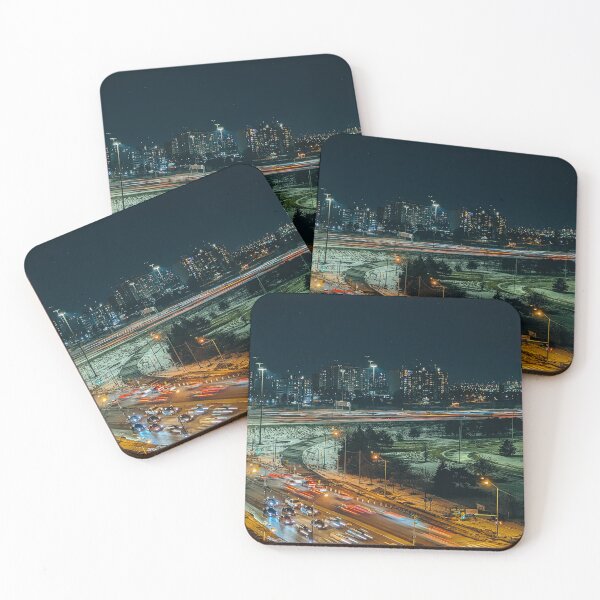 Item preview, Busy City With Glowing Street Lights designed and sold by Shonti.