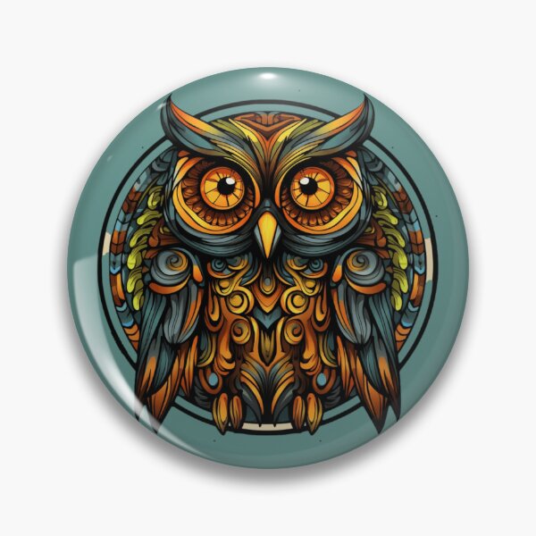 Item preview, colorful abstract owl designed and sold by TheTedShop.