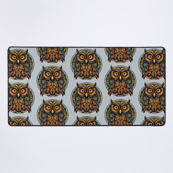 Item preview, colorful abstract owl designed and sold by TheTedShop.