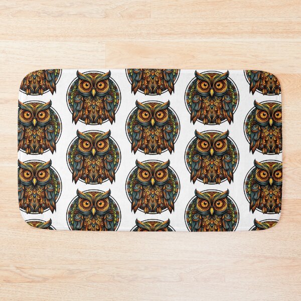 Item preview, colorful abstract owl designed and sold by TheTedShop.