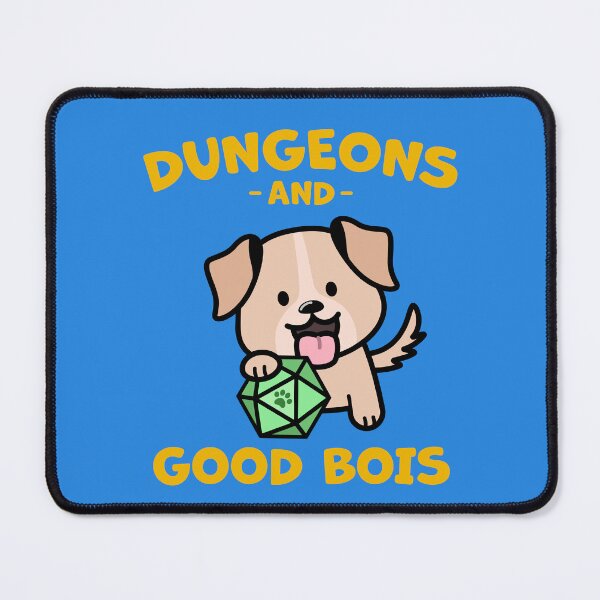 Item preview, Dungeons and Good Bois | Dog with DnD D20 designed and sold by Cute N' Nerdy Shop.