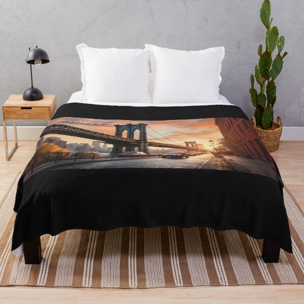 Item preview, New York city bridge sunrise designed and sold by boldbrushstroke.