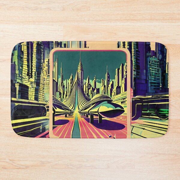 Item preview, Retro-futuristic sci-fi city designed and sold by ArthurVandelay.