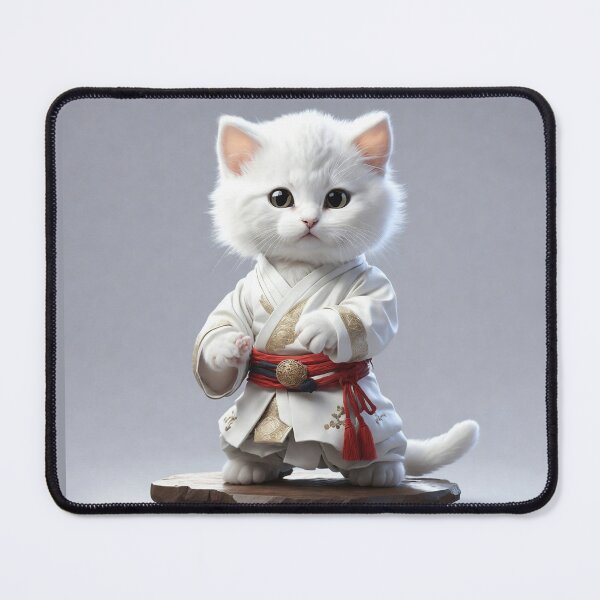 Item preview, Cute kong Fu white cat. designed and sold by paulo silveira.