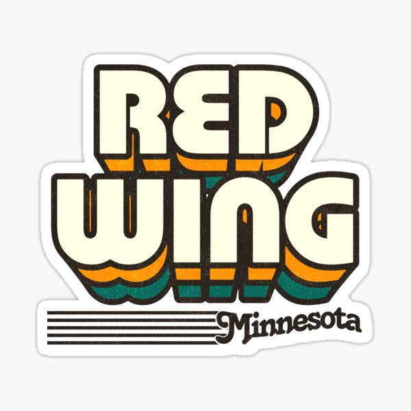Vista previa del artículo con la obra «Red Wing, Minnesota | Rayas retro», diseñado y vendido por retroready.