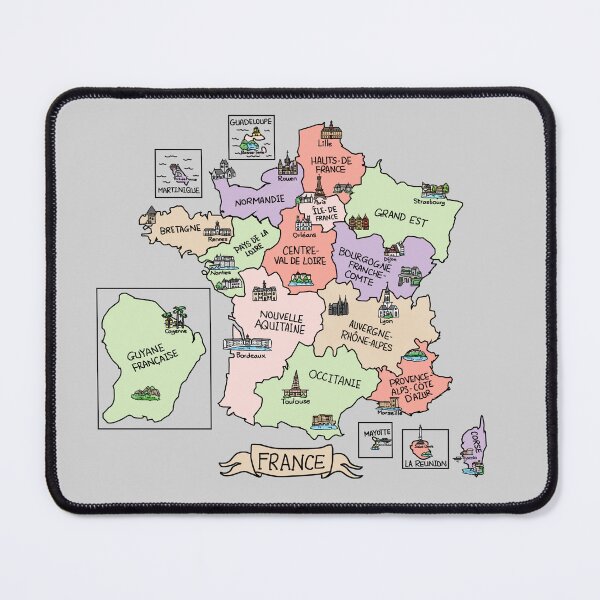 Item preview, Carte colorée de France designed and sold by Sheridan T.