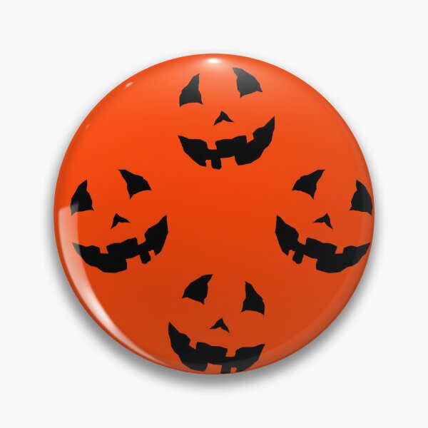 Item preview, creepy halloween pumpkin faces orange  designed and sold by Gossip Rag.