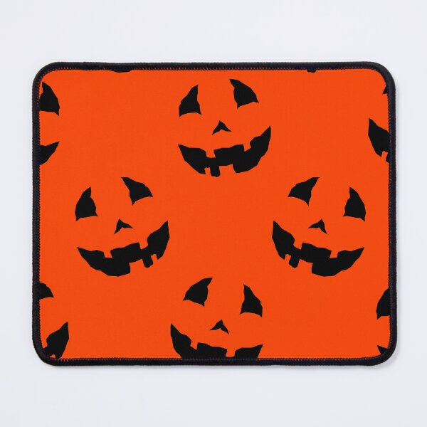 Item preview, creepy halloween pumpkin faces orange  designed and sold by Gossip Rag.