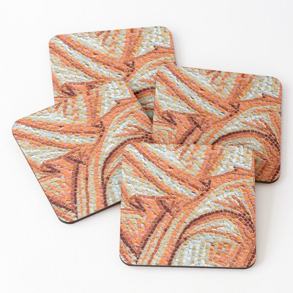 Item preview, Abstract Ribbon Mosaic in Cheerful Oranges and Mellow Yellows designed and sold by Georgia Mizuleva.