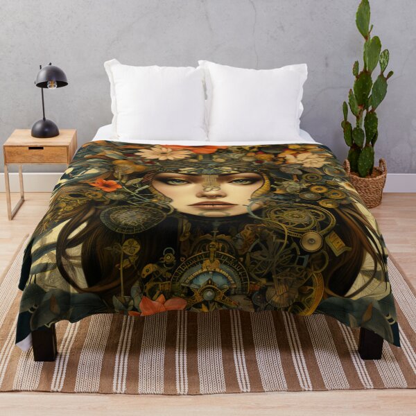 Item preview, Female Empowerment Portrait Steampunk Twisted Nature designed and sold by BrandonArtWorld.