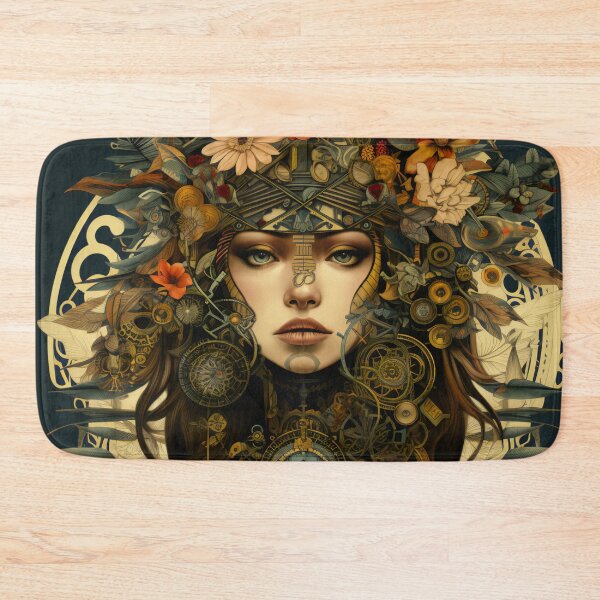 Item preview, Female Empowerment Portrait Steampunk Twisted Nature designed and sold by BrandonArtWorld.