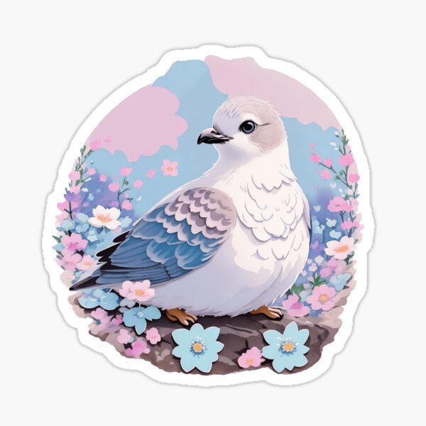 Item preview, Cute Ptarmigan with Watercolor Flowers designed and sold by jmccur.