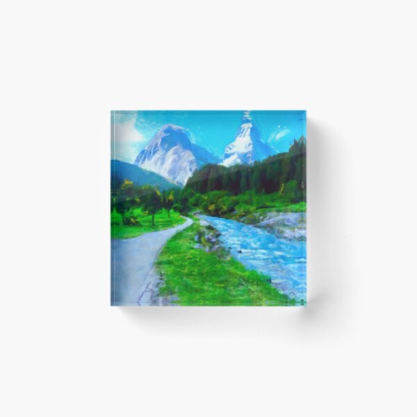 Item preview, Mountain Scene designed and sold by ArtFactoryAI.