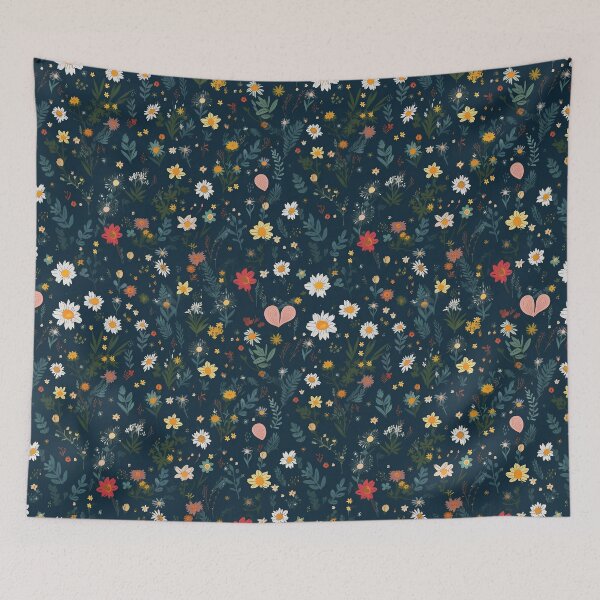 Item preview, TLouise Floating Flowers on a Dark Field designed and sold by imginger755.