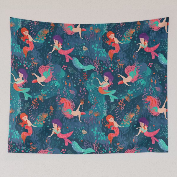 Item preview, Mermaid Lover Siren Underwater Fantasy Art Pattern 02 designed and sold by todayisteeday.
