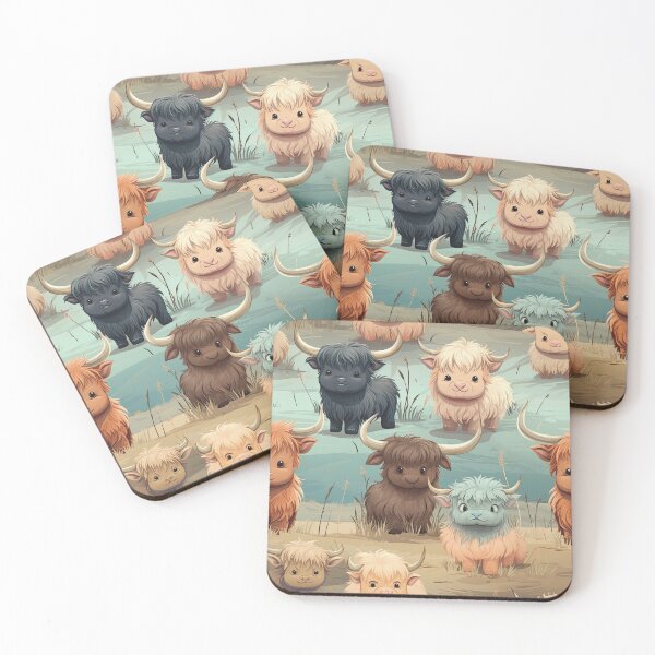 Item preview, Cute Highland Cows designed and sold by Monochrome-Dog.