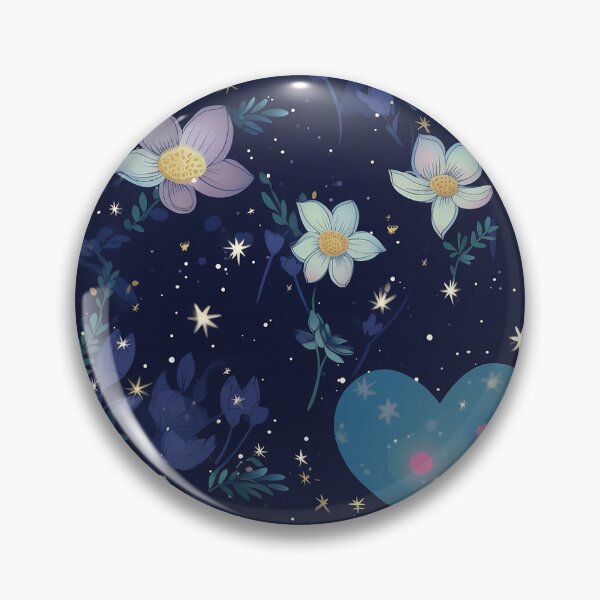 Item preview, TLouise Hearts and Pastel Flowers floating in a Starry Sky designed and sold by imginger755.