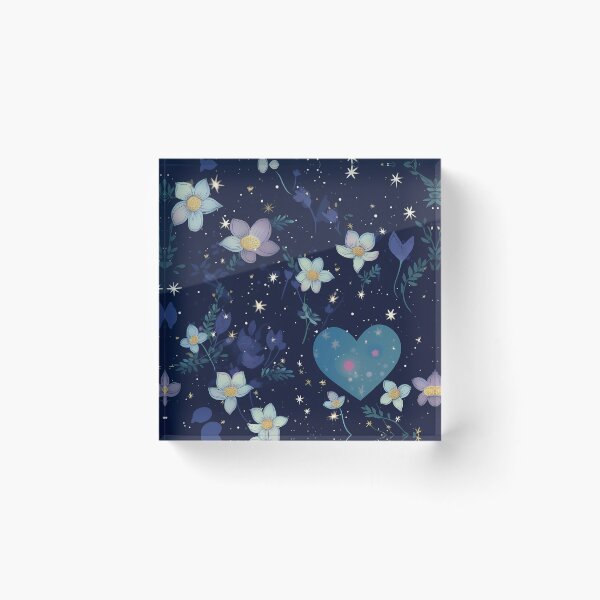 Item preview, TLouise Hearts and Pastel Flowers floating in a Starry Sky designed and sold by imginger755.