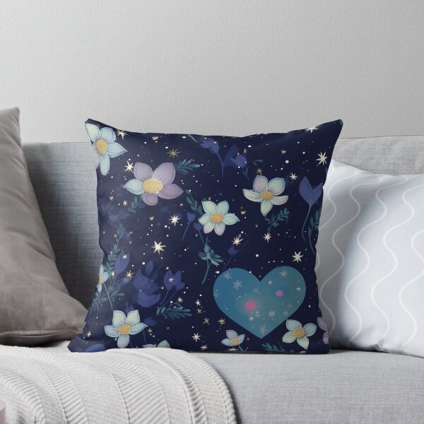 Item preview, TLouise Hearts and Pastel Flowers floating in a Starry Sky designed and sold by imginger755.