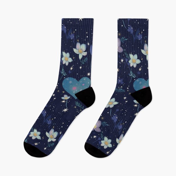 Item preview, TLouise Hearts and Pastel Flowers floating in a Starry Sky designed and sold by imginger755.