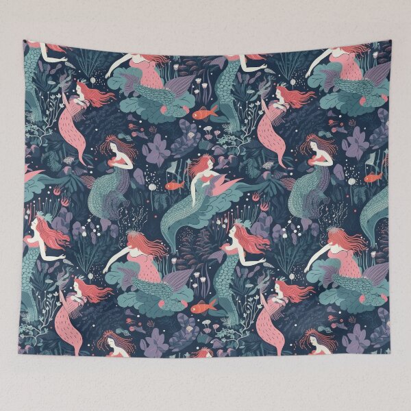 Item preview, Mermaid Lover Siren Underwater Fantasy Art Pattern 01 designed and sold by todayisteeday.