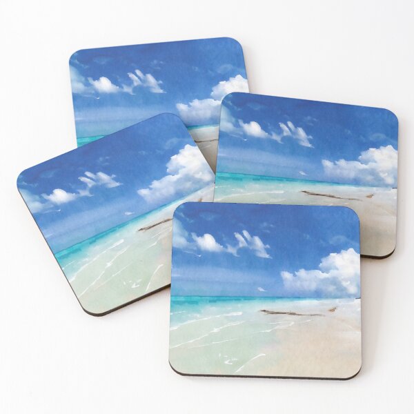 Item preview, Beautiful Beach Watercolor designed and sold by ArtFactoryAI.