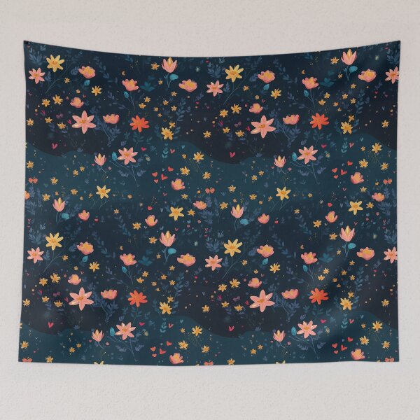 Item preview, TLouise Pastel Wildflowers floating on a Starry Sky designed and sold by imginger755.