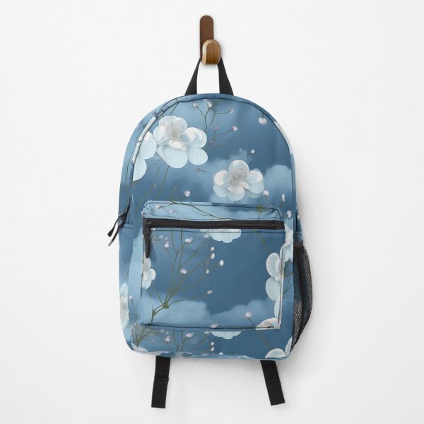 Item preview, TLouise Delicate Blue Forget-me-nots floating on a Cloudy Blue Sky designed and sold by imginger755.