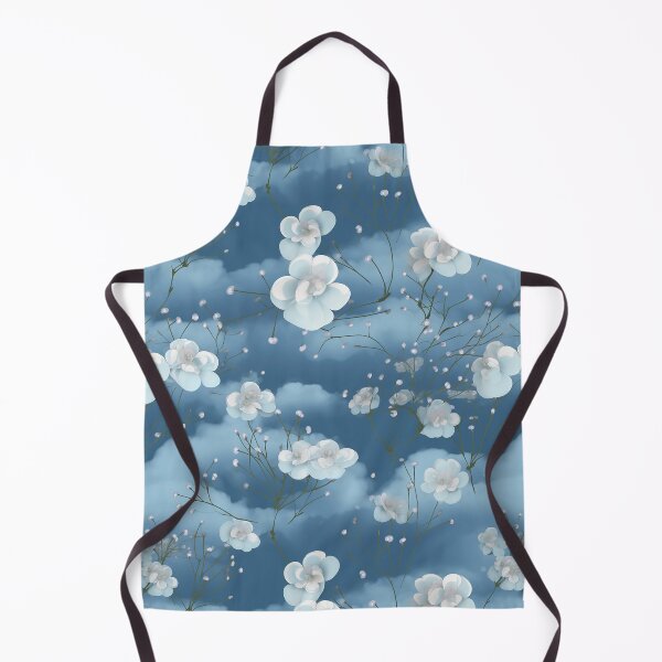 Item preview, TLouise Delicate Blue Forget-me-nots floating on a Cloudy Blue Sky designed and sold by imginger755.
