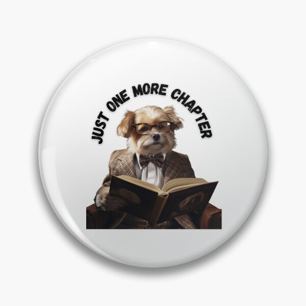 Item preview,  Just one more Chapter dog reading book white dog   designed and sold by Socool101.