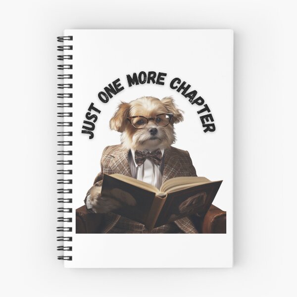 Item preview,  Just one more Chapter dog reading book white dog   designed and sold by Socool101.
