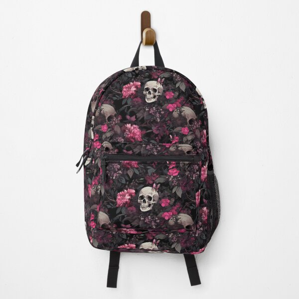 Item preview, Goth Garden of Skulls and Pink Flowers designed and sold by SweetClicks123.