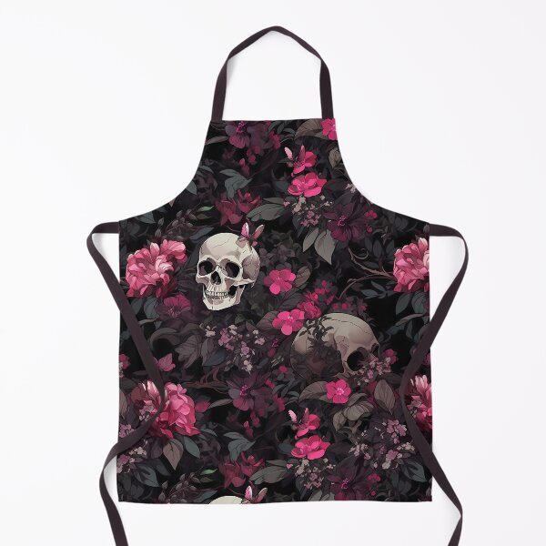 Item preview, Goth Garden of Skulls and Pink Flowers designed and sold by SweetClicks123.