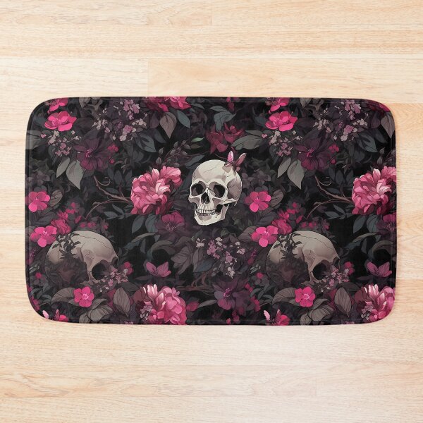 Item preview, Goth Garden of Skulls and Pink Flowers designed and sold by SweetClicks123.