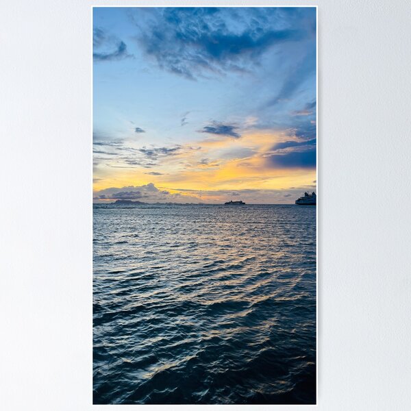 Colourful blue Sunset in Koh Samui Thailand Poster