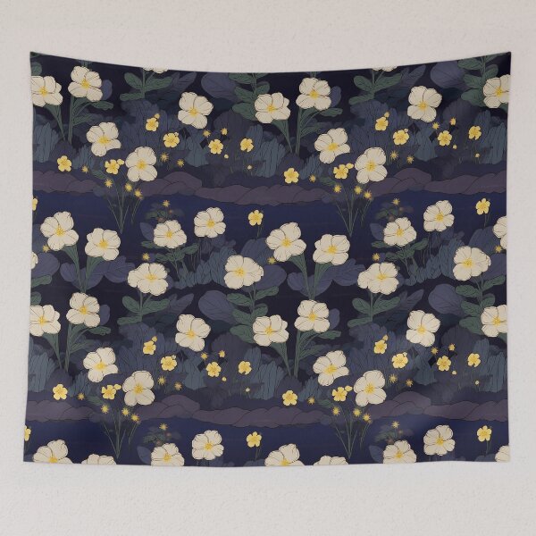 Item preview, TLouise Moonlight Primrose on a Dark Sky Background designed and sold by imginger755.
