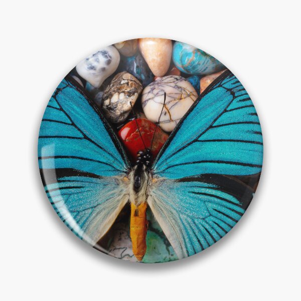 Item preview, Big Blue Butterfly On polished Stones designed and sold by Garry Gay.