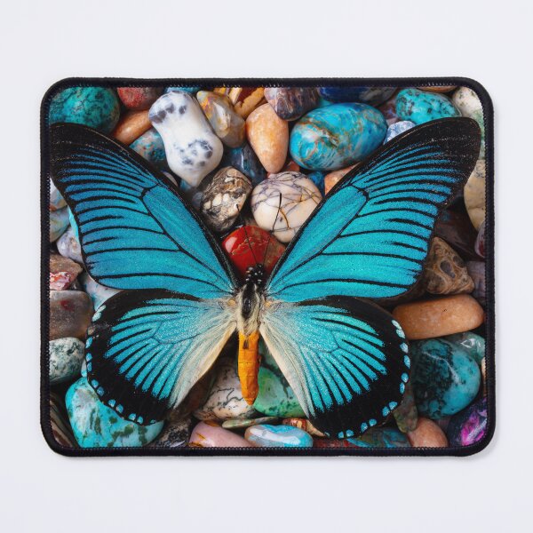 Item preview, Big Blue Butterfly On polished Stones designed and sold by Garry Gay.